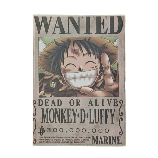 Luffy Wanted - Plastic Jacket Diary  | One Piece