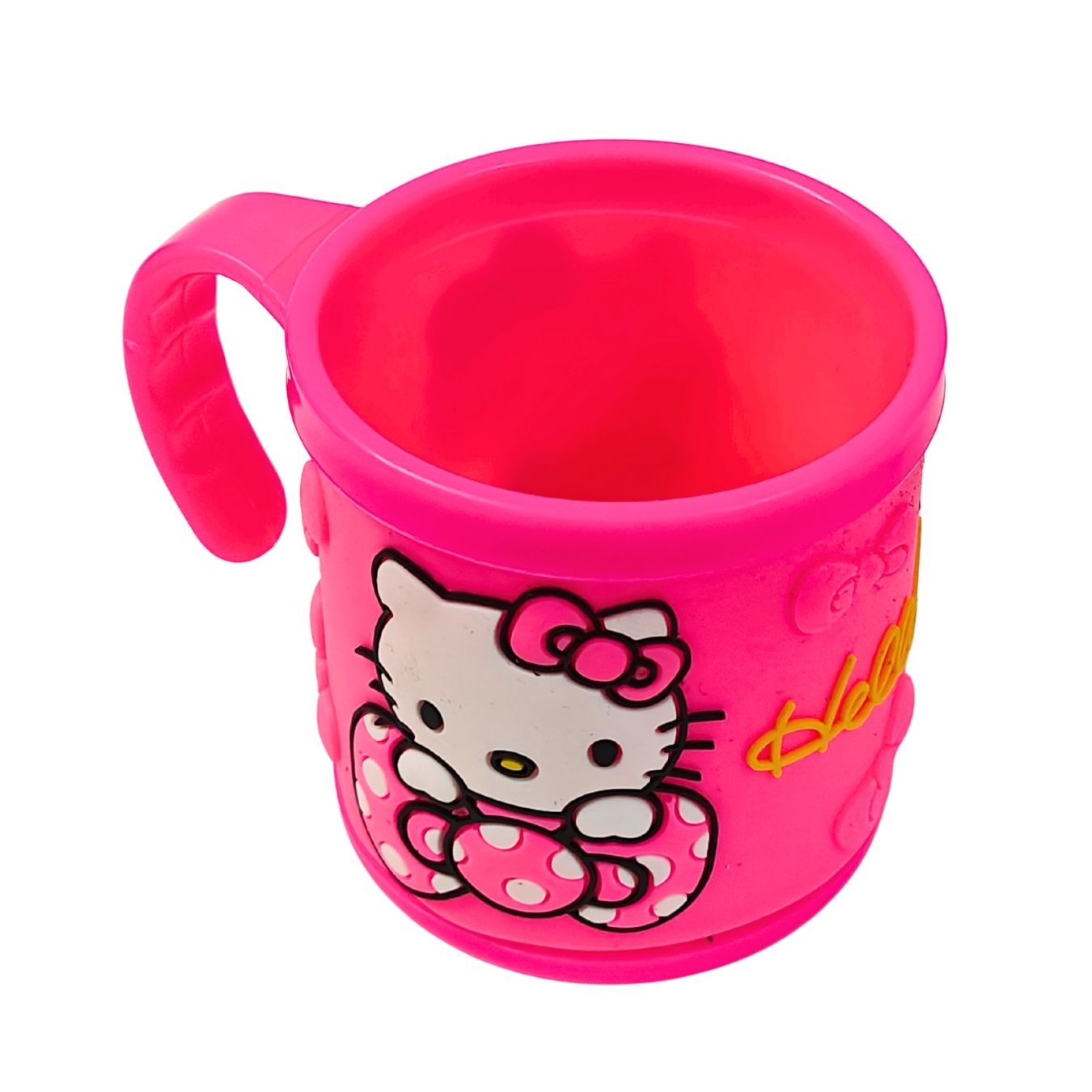 Hello Kitty - 3D Rubberized Surface Plastic Cup (Pack of 2)
