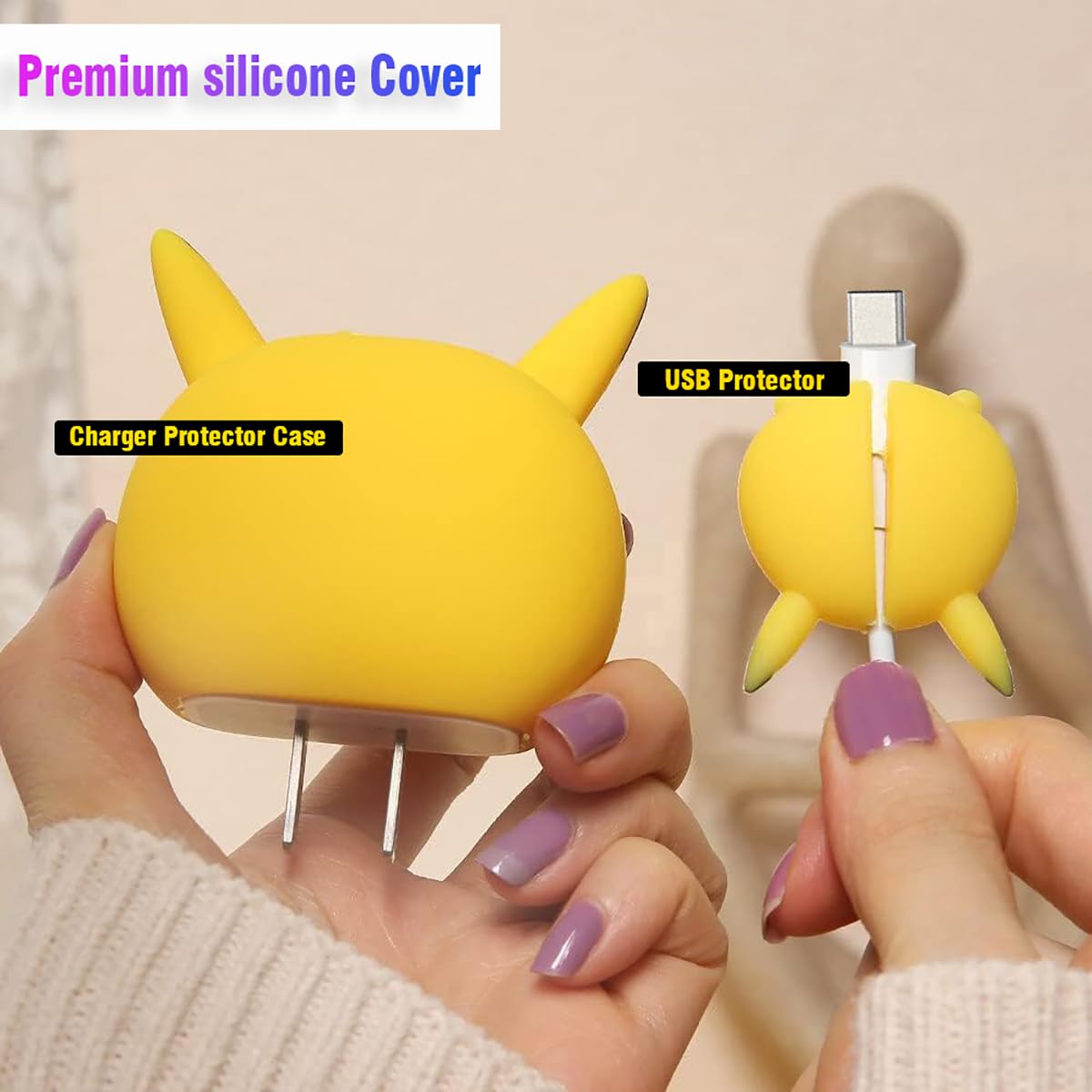 Pikachu - Silicone Charger Cover (for 20W iPhone charger)