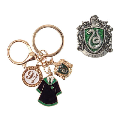 Harry Potter Diary & Pen Set with Metal Keyring, Metal Bookmark & Metal Brooch Pin - Premium gift pack