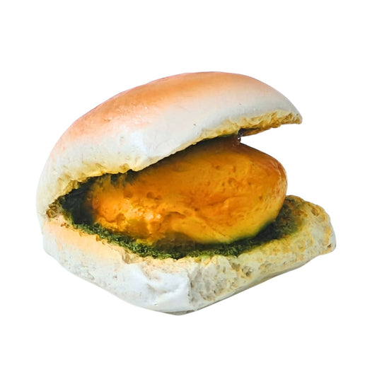 Vada Pav - Decor / Paperweight - realistic size, look & feel (8*8*7 cm)