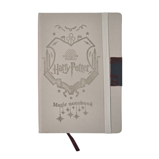 Harry Potter  -Wizarding World - Hard-Cover Faux-Leather Diary Medium DK 19 -Beige (21*15 cm)