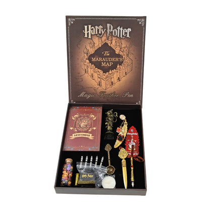 Harry Potter - Marauder's Map Pen Set (Diary, Pen, Ink Pot, Pen Stand, Calligraphy Nibs, Paper Cutter, Wax Seal Kit, Metal Bookmark)