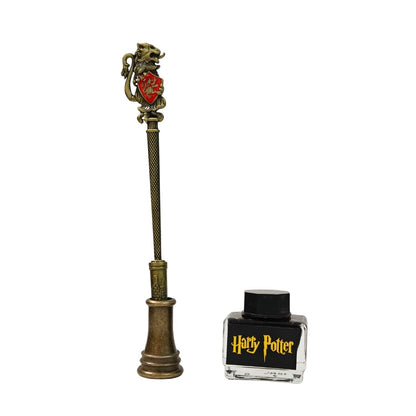 Harry Potter - Magic Pen Set (Pen, Ink Pot, Pen Stand, Calligraphy Nibs, Metal Broach)