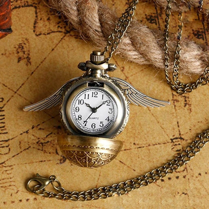 Harry Potter - Brass Snitch Pocket Watch With Chain