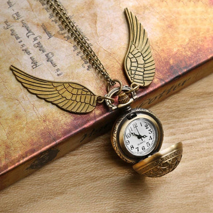 Harry Potter - Brass Snitch Pocket Watch With Chain