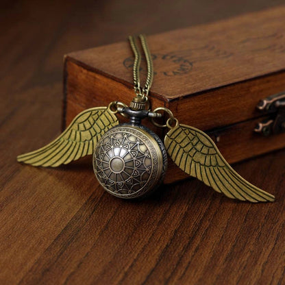 Harry Potter - Snitch Pocket Chain-Watch (Golden / Brass - choose from menu)