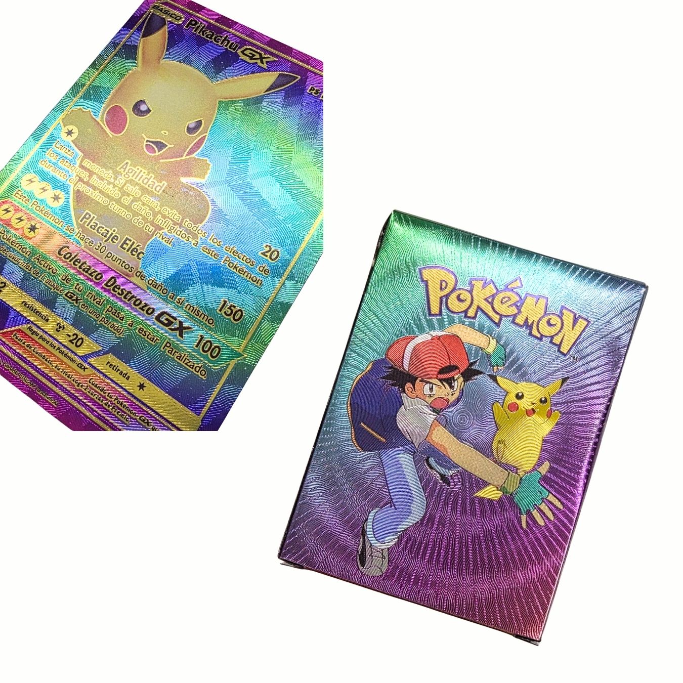 Pokemon Holographic Trading Cards (9*6.5 cm) - Set of 50 Cards