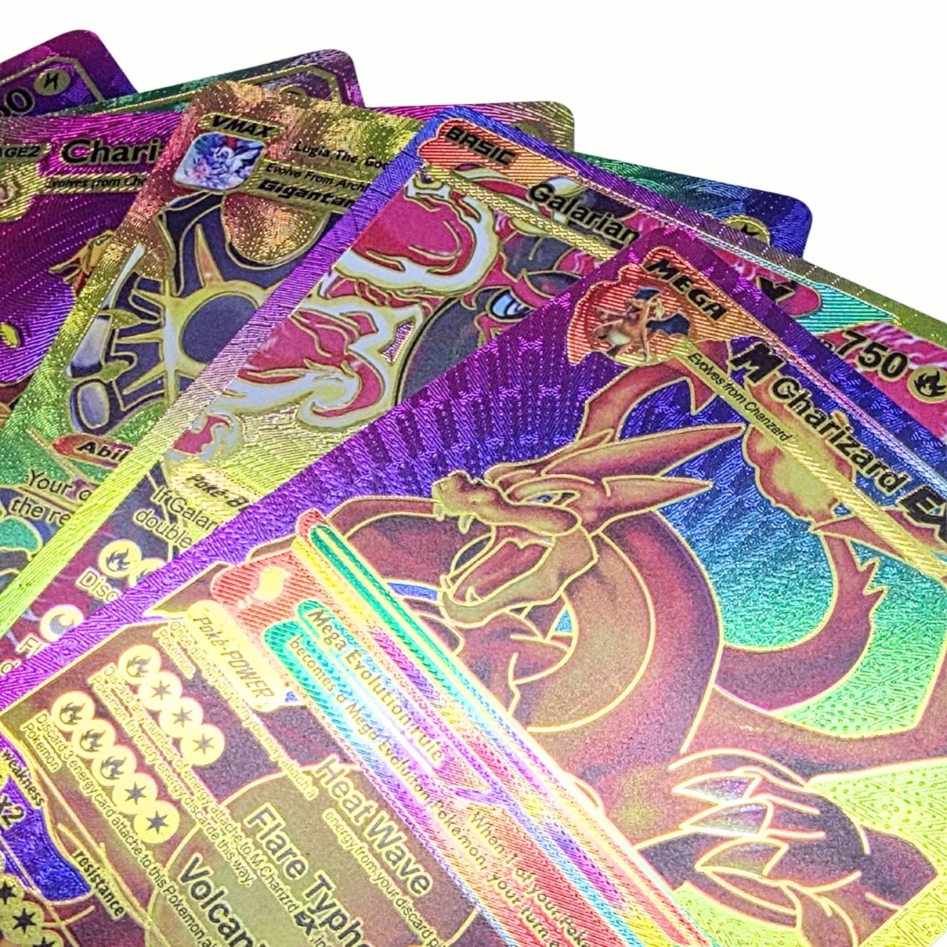 Pokemon Holographic Trading Cards (9*6.5 cm) - Set of 50 Cards