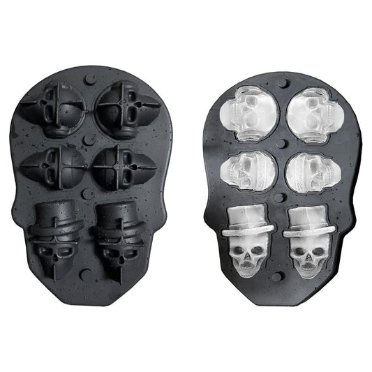 Skull shaped 6 cavity Silicon tray | Ice / Chocolate Mould / tray