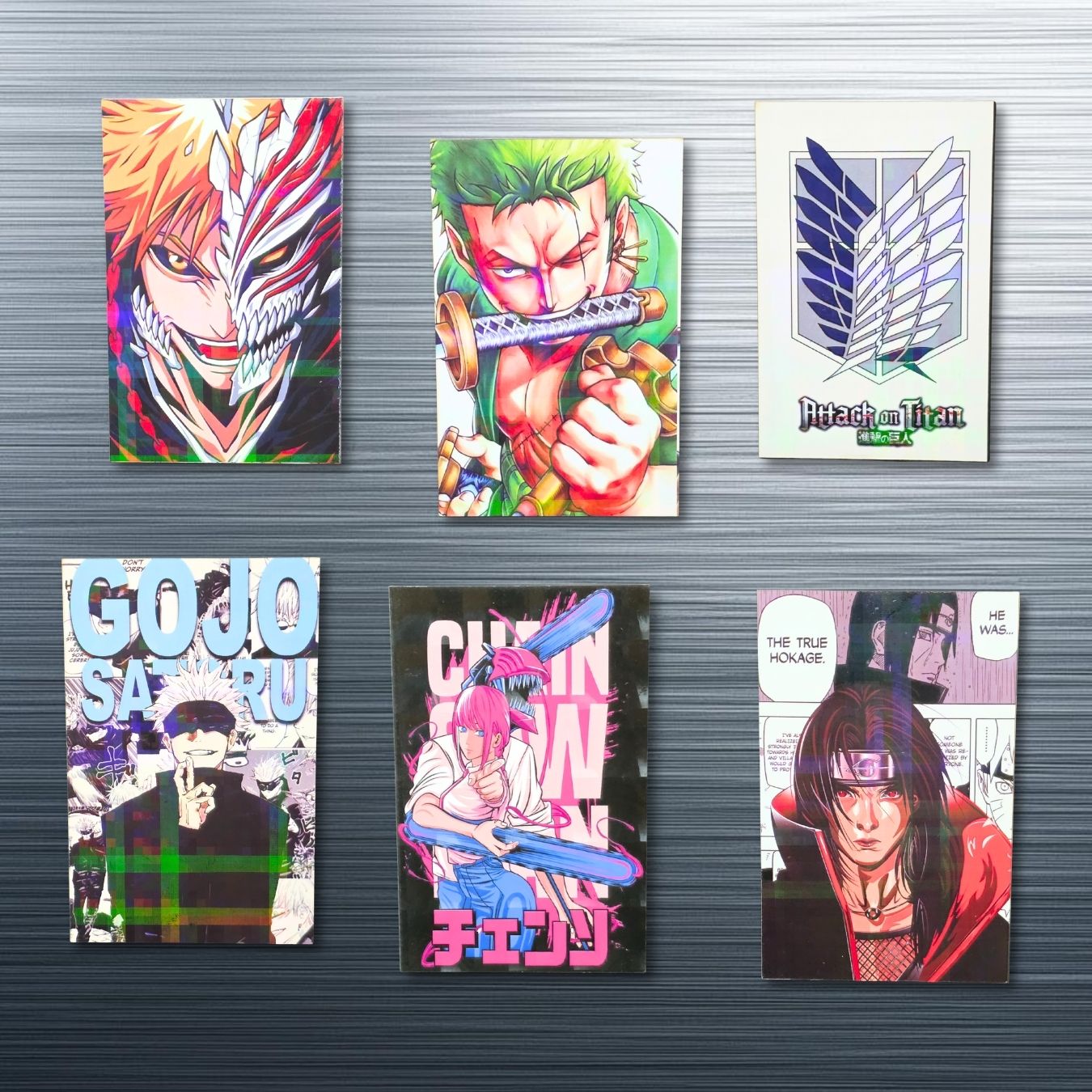 Anime Fridge Magnets (11 x 7 cm) with holographic effect (select from menu)