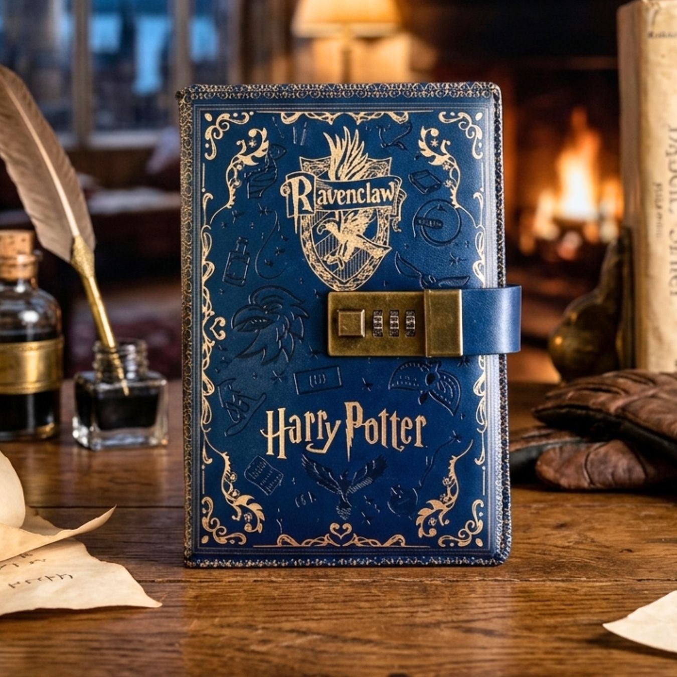 ravenclaw diary with side retro lock 20 x 13 cm