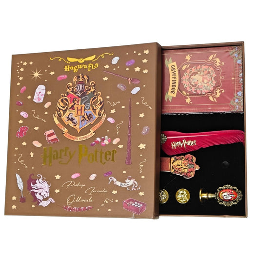 Harry Potter Gift Set (Diary, Pen, Ink Pot, Pen Stand, Calligraphy Nibs, Candles, Wax Seal Kit, Metal Bookmark)