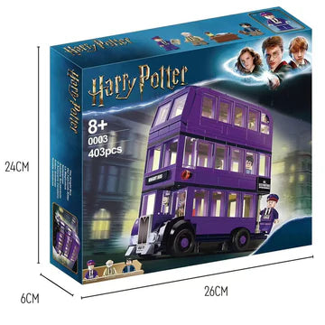 Harry Potter - The Knight Bus 3-Storey DIY Building Block Kit (403 Pieces)