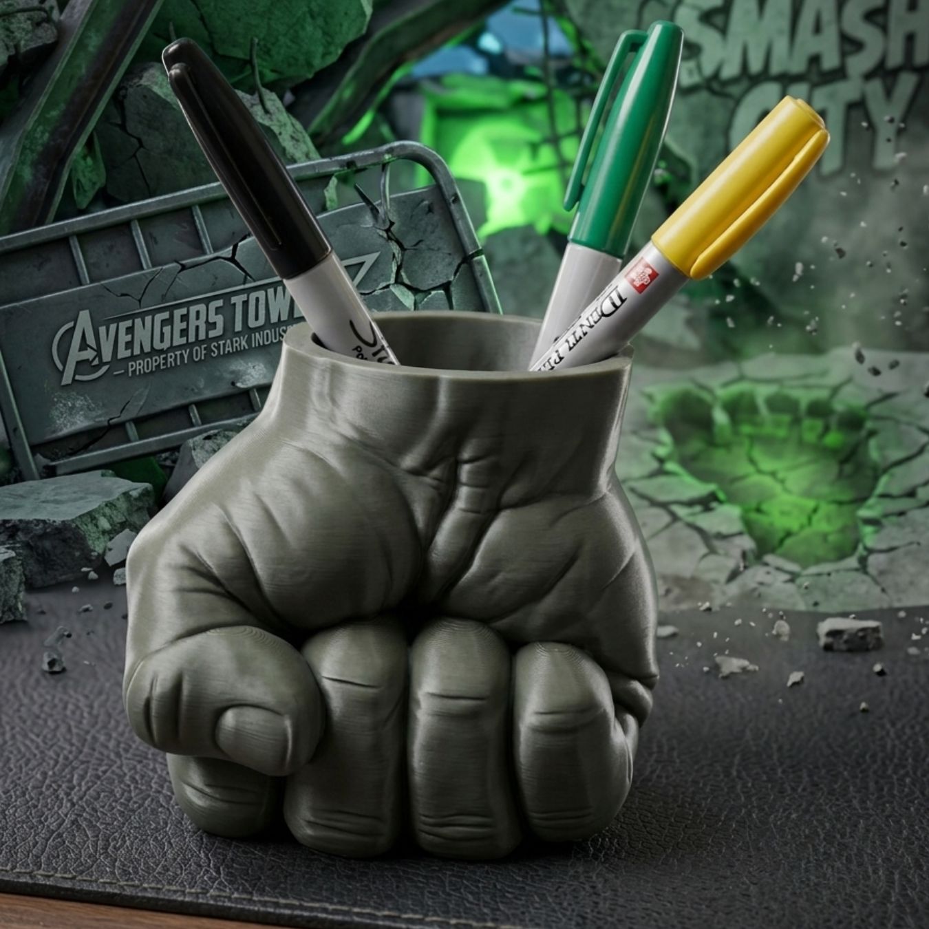 Hulk Gamma Grip Desk Accessory & Planter - (10 cm)