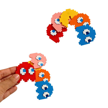 Pac-Man Fridge Magnet Set of 5 (5x5 cm)