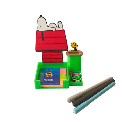 Snoopy & Woodstock | Sticky Note & Pen Stand (16*13*9 cm)
