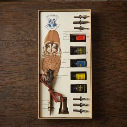 Harry Potter Hogwarts Owl Feather Quill Pen and Ink Set (select variant)