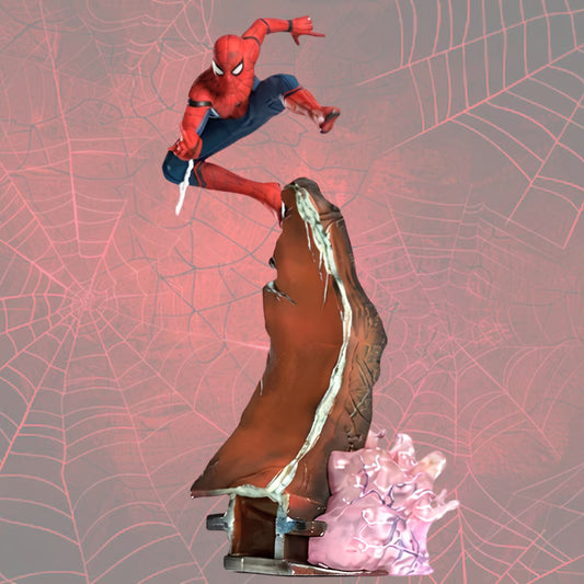 Dynamic Spiderman Mid Air Leap Display Figure (25 cm)