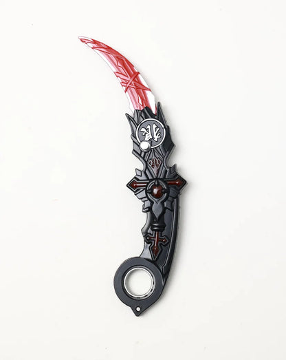 Foldable Karambit with Finger Spinner - not sharp (15 cm ) (select variant)