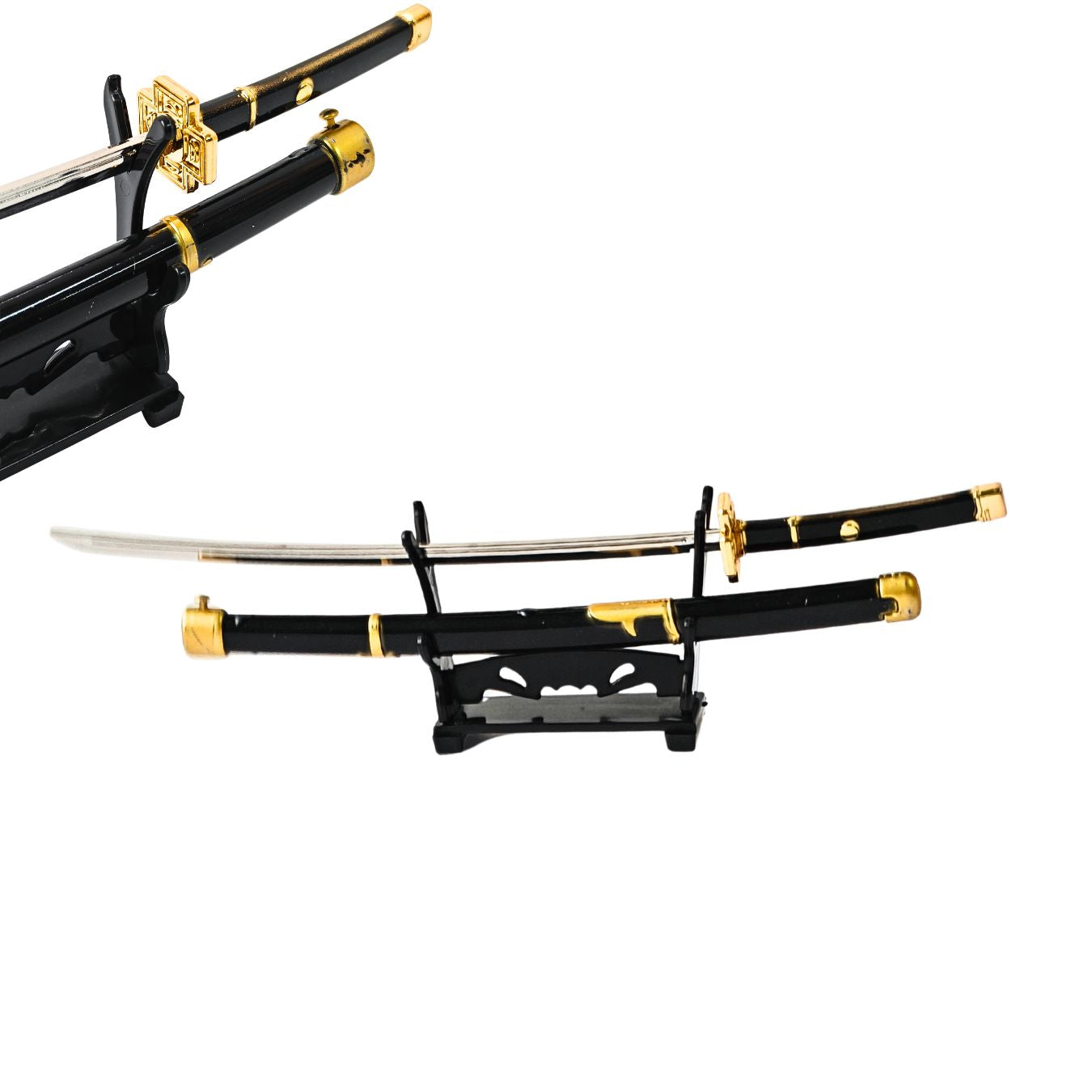 Mini Metal Katana (not sharp, 24 cm) | Button open (katana stand not included) (select variant from menu)