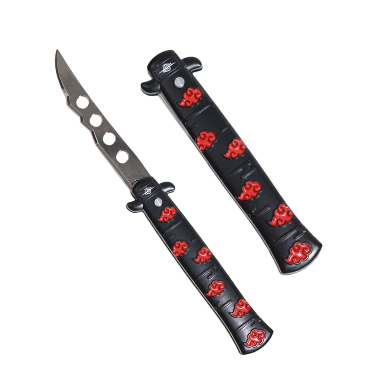 Foldable Metal Anime Knife (23cm) - Snap-open (cosplay item, not sharp)