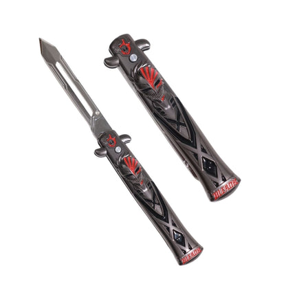 Foldable Metal Anime Knife (23cm) - Snap-open (cosplay item, not sharp)