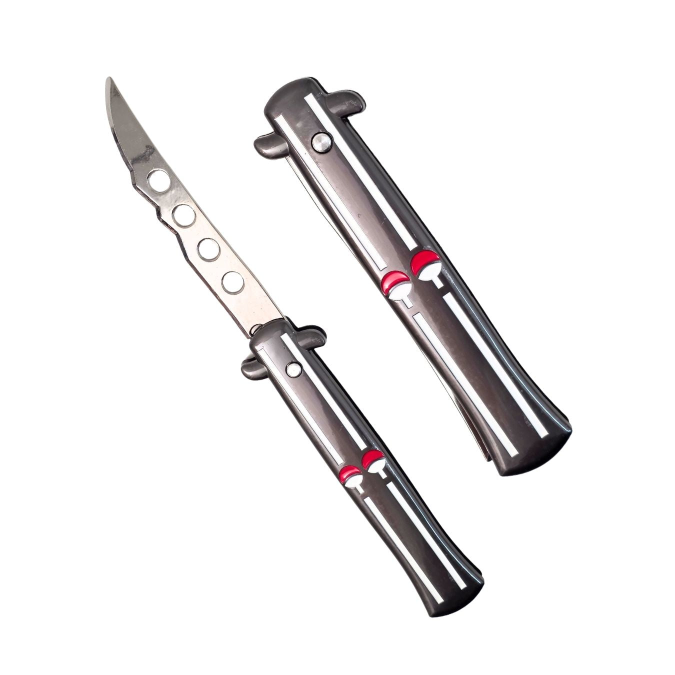 Foldable Metal Anime Knife (23cm) - Snap-open (cosplay item, not sharp)