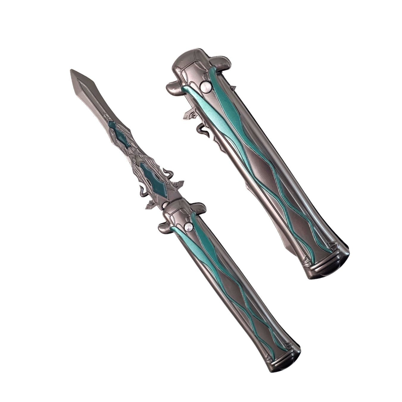 Foldable Metal Anime Knife (23cm) - Snap-open (cosplay item, not sharp)