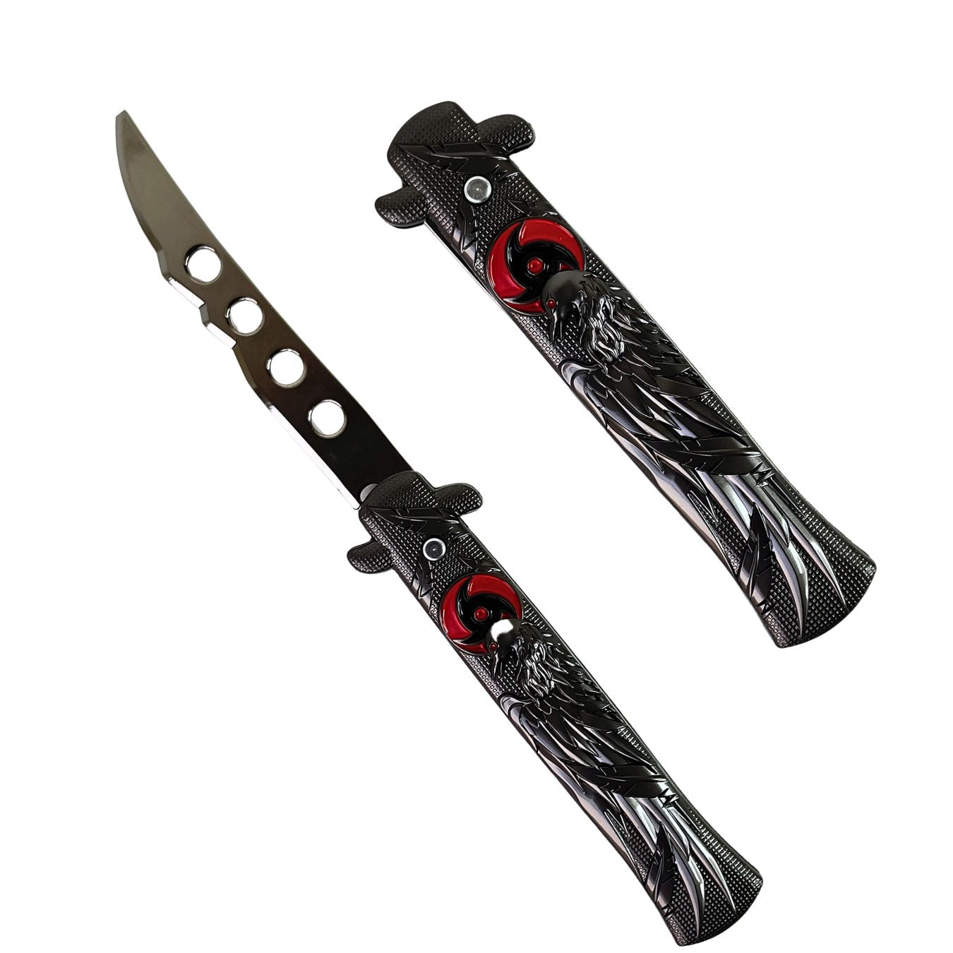 Foldable Metal Anime Knife (23cm) - Snap-open (cosplay item, not sharp)