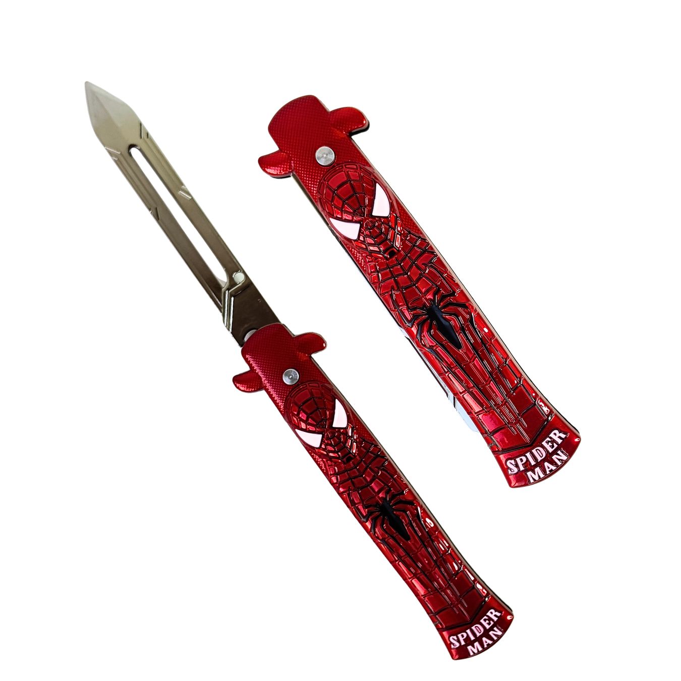 Foldable Metal Anime Knife (23cm) - Snap-open (cosplay item, not sharp)