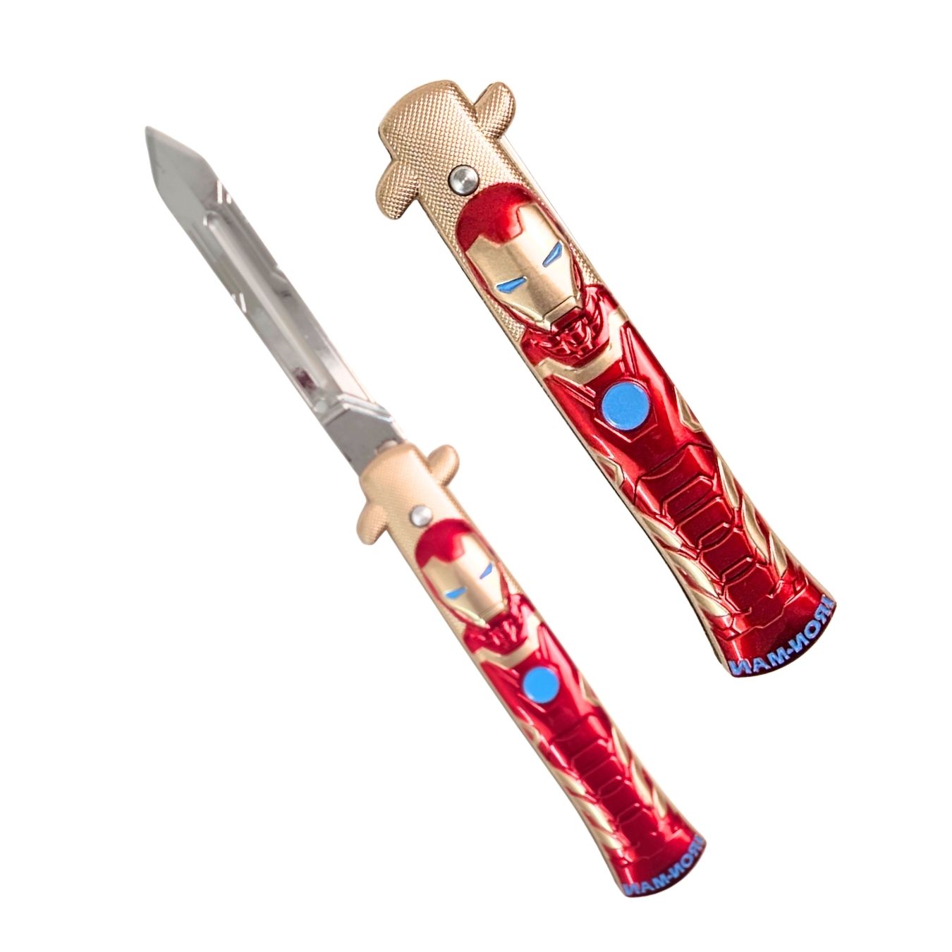 Foldable Metal Anime Knife (23cm) - Snap-open (cosplay item, not sharp)