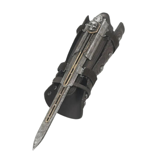 Pirate Hidden Blade {Spring loaded) & Gaunlet (38 cm) | Assassin's Creed | Adjustable for hand sizes