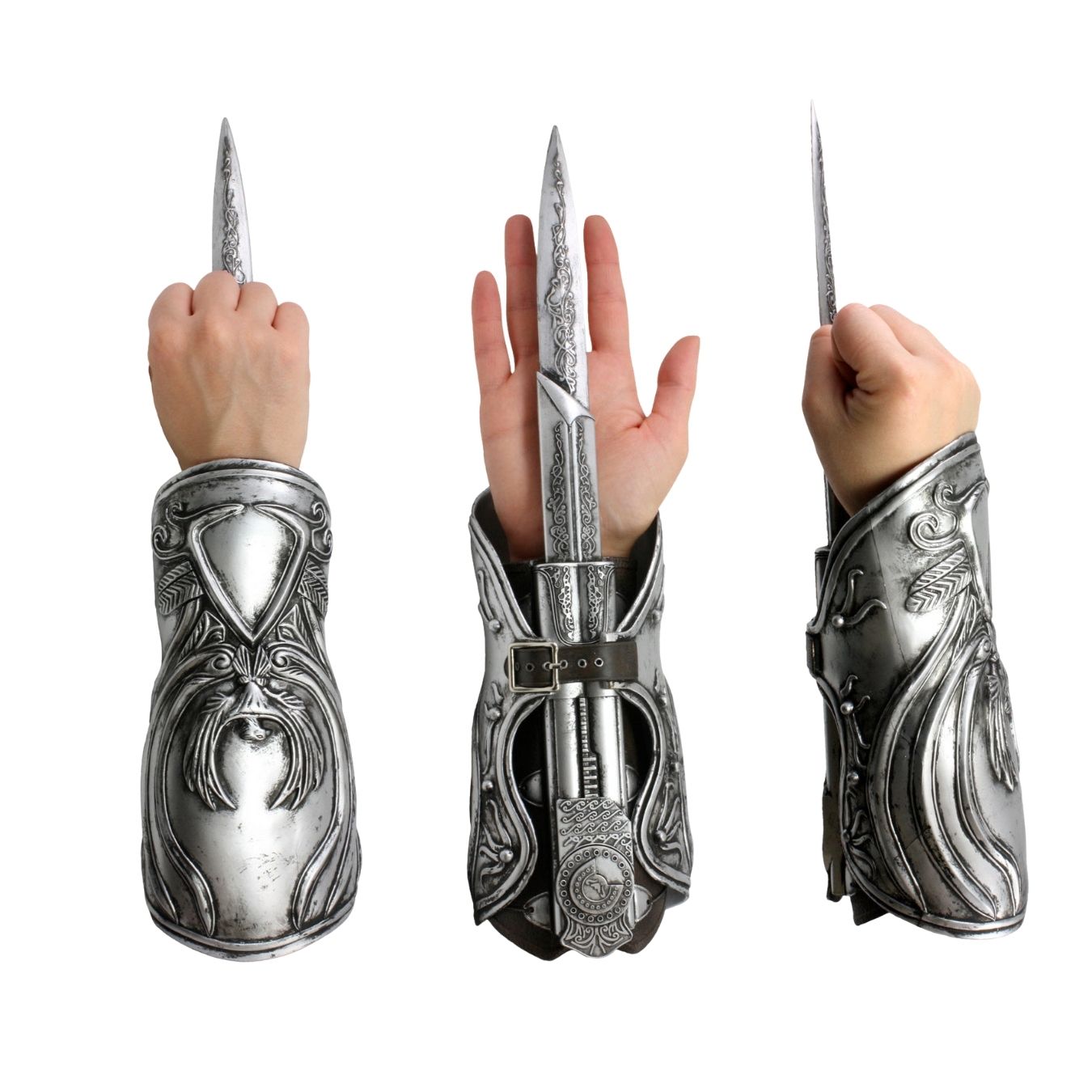 Gaunlet with Hidden Spring Loaded Blade (38 cm) | Assassin's Creed Brotherhood | Adjustable for hand sizes