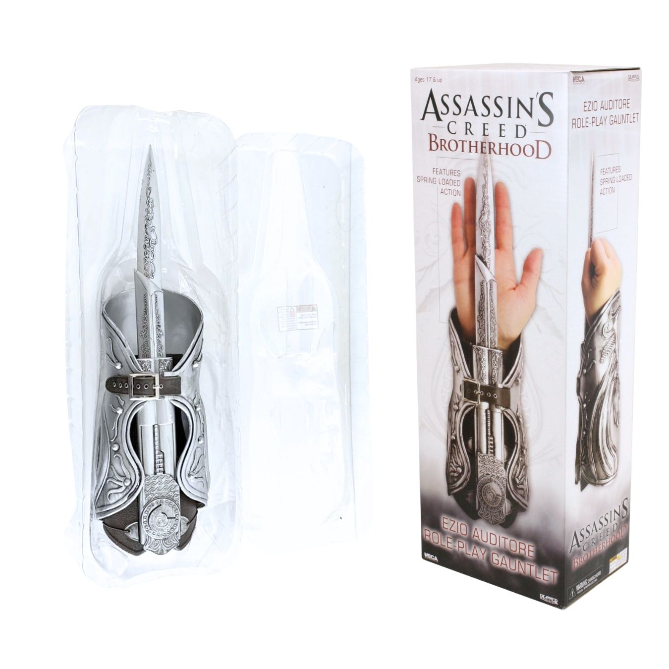 Gaunlet with Hidden Spring Loaded Blade (38 cm) | Assassin's Creed Brotherhood | Adjustable for hand sizes