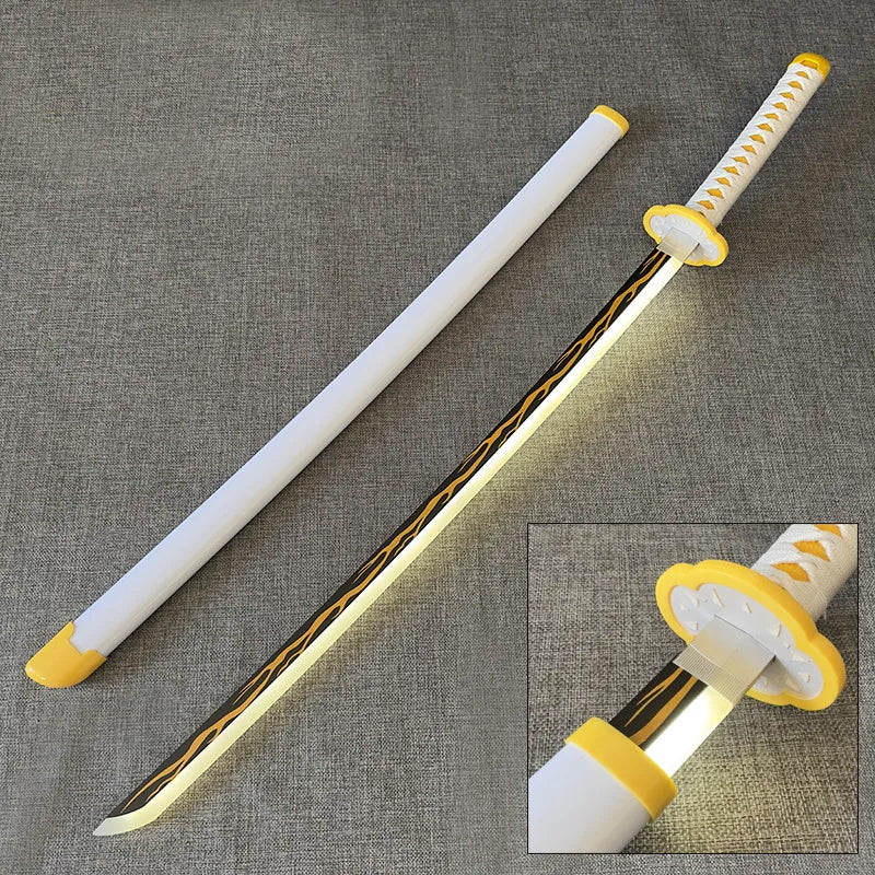 Zenitsu LED Katana - Demon Slayer - Wooden (no sharp edge) Life-sized - 104 cm #96