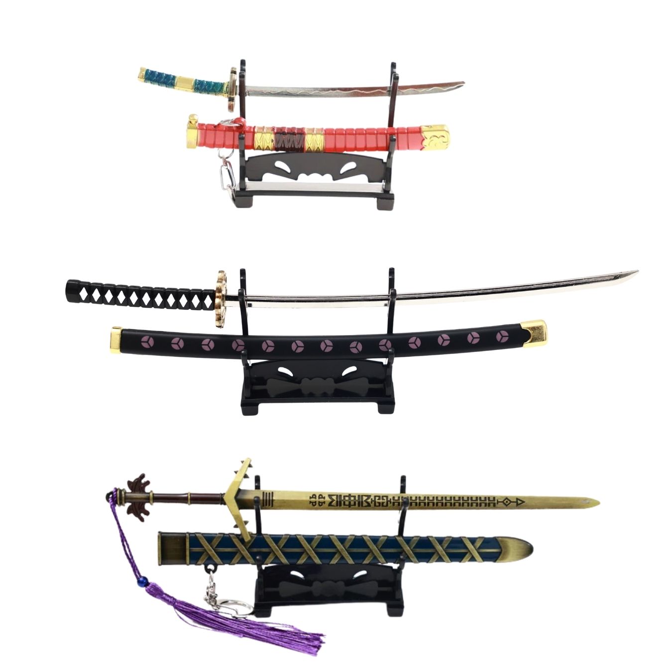 2 piece Mini Katana Stand / Sword (stand lenght - 7 cm, for mini katanas up to 24 cm in length)