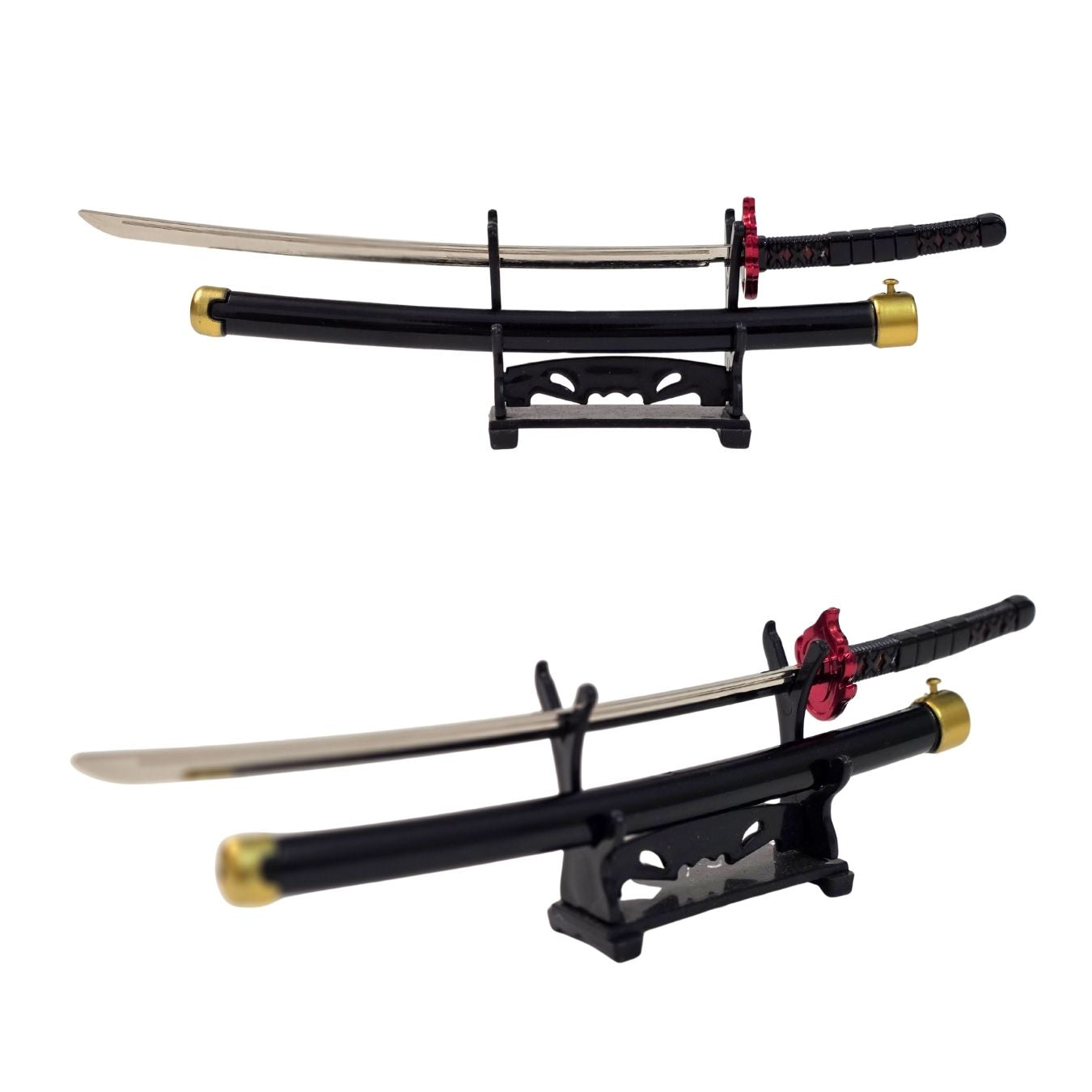 Mini Metal Katana (not sharp, 24 cm) | Button open (katana stand not included)