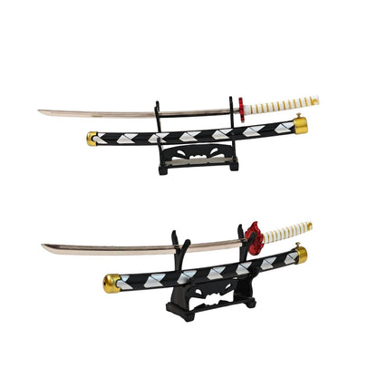 Mini Metal Katana (not sharp, 24 cm) | Button open (katana stand not included) (select variant from menu)