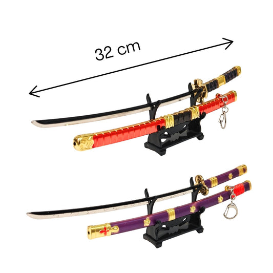 Mid-sized Metal Katana (not sharp, 32 cm) (katana stand not included) (select variant from menu)
