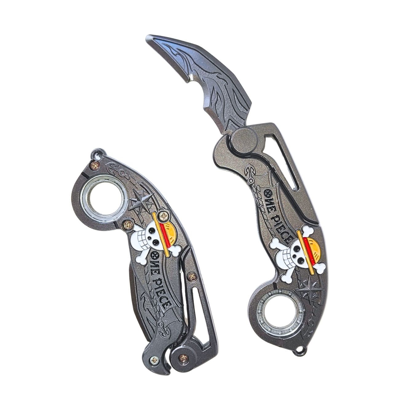 Tri-Fold Karambit with finger spinner (17 cm) (not sharp)