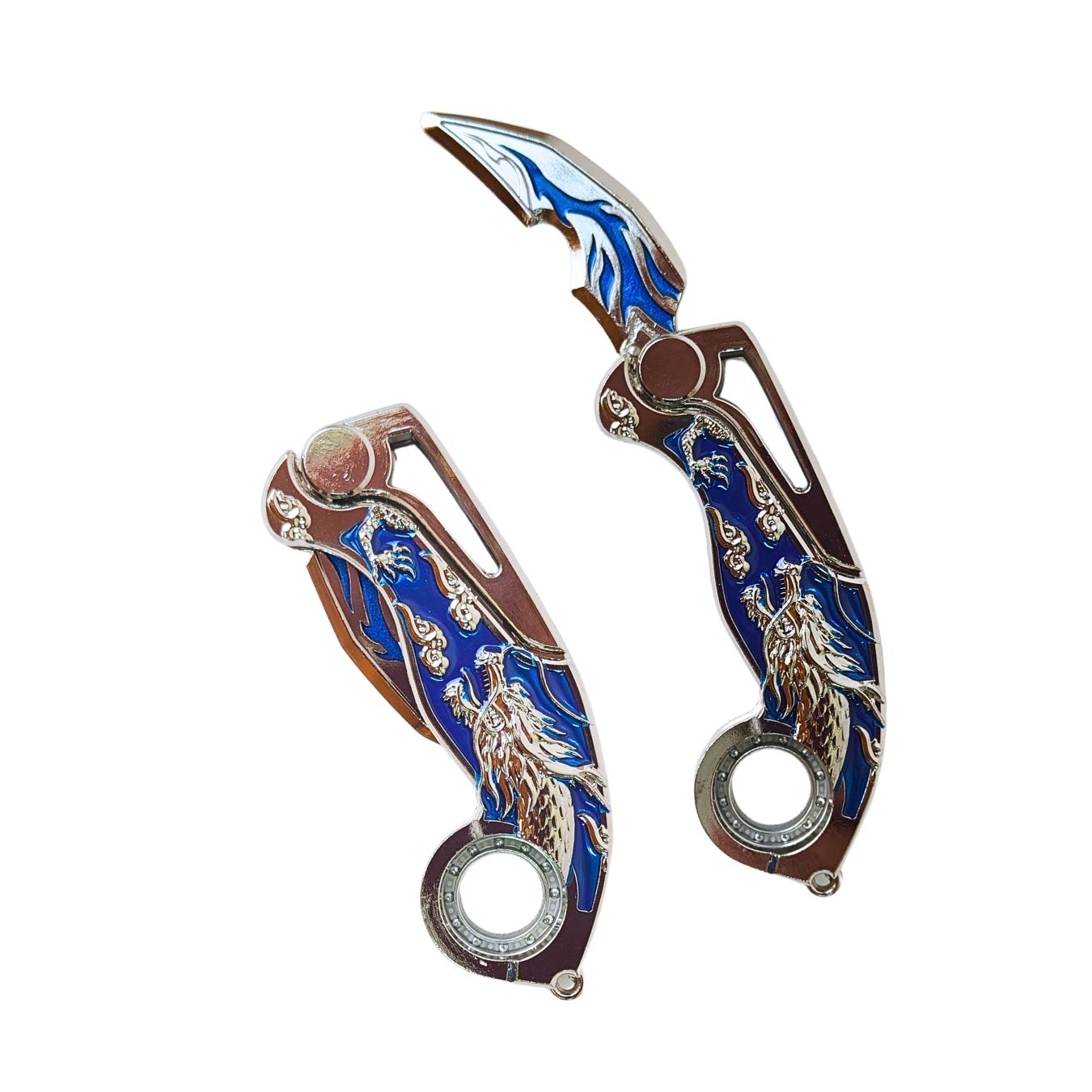 Tri-Fold Karambit with finger spinner (17 cm) (not sharp)