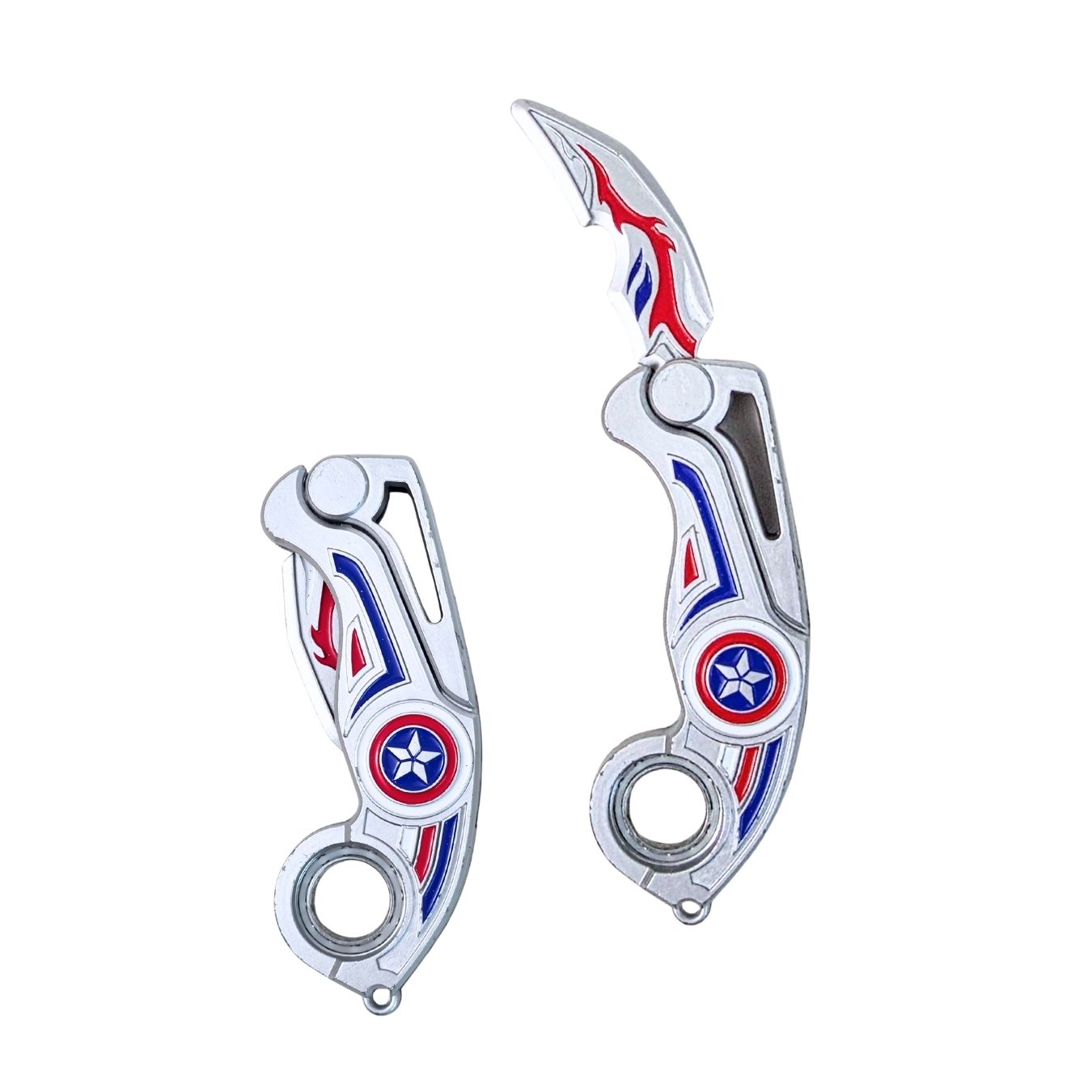Tri-Fold Karambit with finger spinner (17 cm) (not sharp)