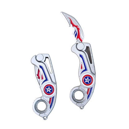 Tri-Fold Karambit with finger spinner (17 cm) (not sharp)