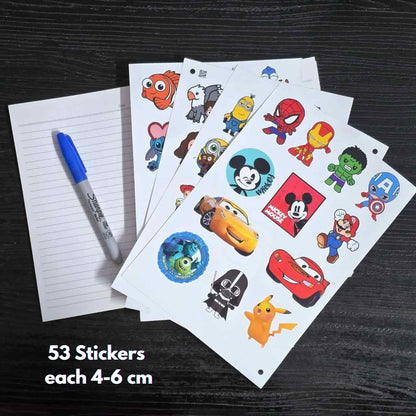 Cartoon Superstars - The Ultimate Sticker Mix - Set of 53 Premium Waterproof Stickers