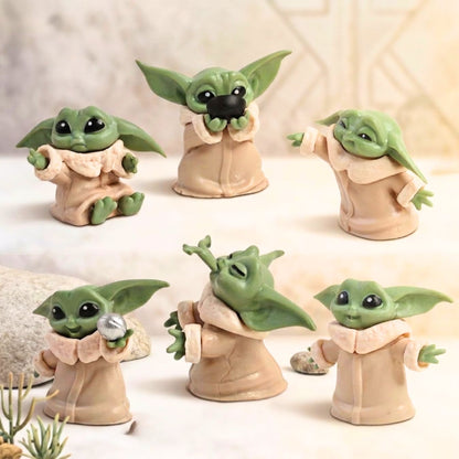 Grogu Baby Yoda Expressive Poses Set of 6 (5 cm)