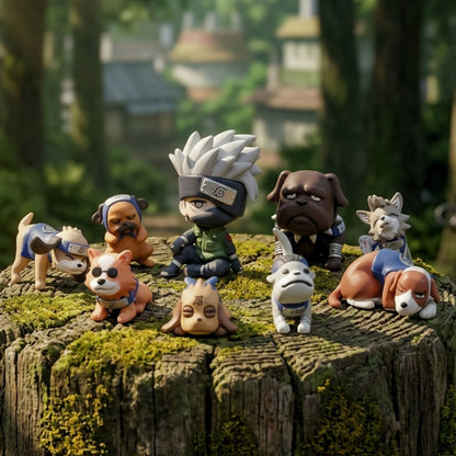 Kakashi with Ninkens (1-5 cm) - set of 9 | Naruto