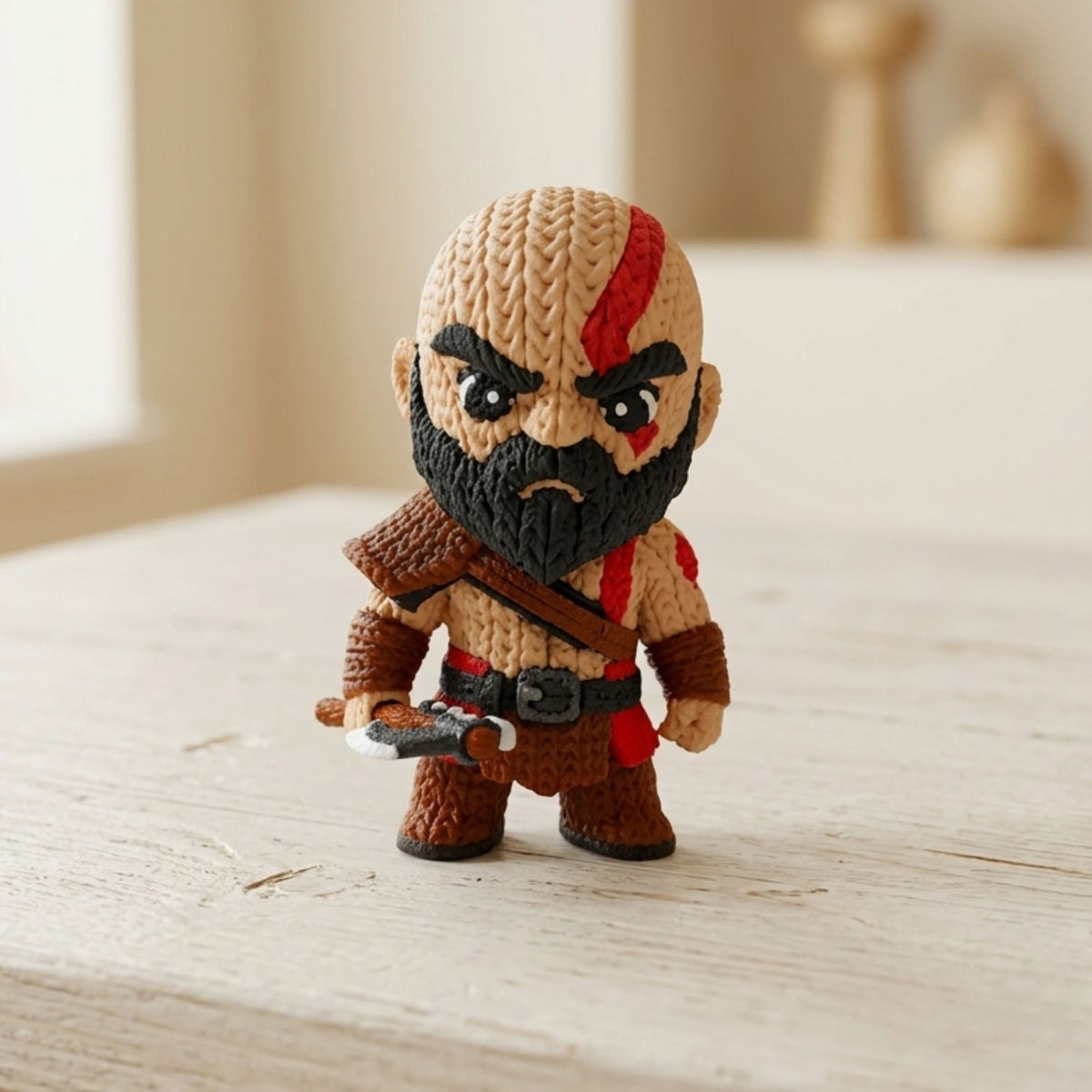 God of War Kratos Knitted Effect Mini Figure (10 cm)
