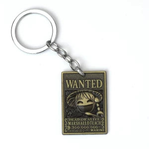 One Piece Metal Keychain