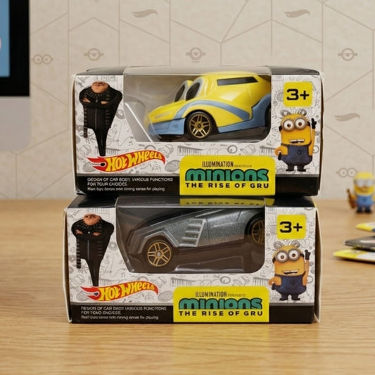 Minions: The Rise of Gru Car Set of 2 (3 -7 cm) | Mini racer cars